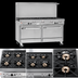 Thumbnail image #3 for Southbend Ultimate 60-Inch Gas Restaurant Range with 9 Open Burners, Convection Oven, and Cabinet Base