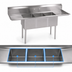 Thumbnail image #3 for John Boos E-Series 3-Compartment Stainless Steel Sink with Left and Right Drainboards, 120-Inch