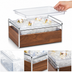 Thumbnail image #3 for Cal-Mil Mid-Century Rectangular Wood Ice Housing with Clear Polycarbonate Pan