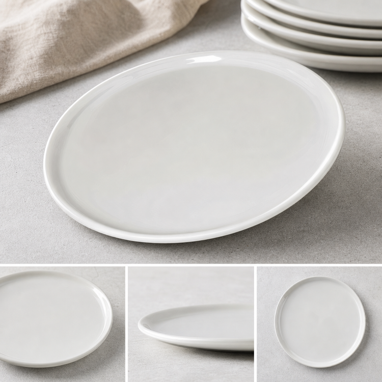 Product image #3 for Stadia® 10.5-Inch Greige Round Narrow Rim Melamine Dinner Plate