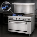 Thumbnail image #3 for Imperial (Middleby) Pro Series IR-2-G24 36-Inch Gas Restaurant Range with 2 Open Burners, 24-Inch Griddle & Standard Oven
