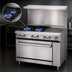 Thumbnail image #3 for Imperial Pro Series 36-Inch Gas Restaurant Range with 2 Open Burners, 24-Inch Griddle and Standard Oven