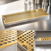 Thumbnail image #3 for Micro Matic Surface Mount Stainless Steel Drip Tray with Perforated PVD Brass Grid, 16