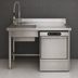 Thumbnail image #3 for Spec-Master 48-Inch Undercounter Soiled Dishtable with Dishwasher on Right and 20 x 20 x 5 Sink