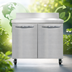 Thumbnail image #3 for Continental Refrigerator 36-Inch Two-Section Worktop Freezer with Solid Doors and 5-1/2-Inch Backsplash