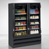 Thumbnail image #4 for Howard-McCray Two-Section Glass Door Reach-In Refrigerator Merchandiser, Bottom Mount, 48 Cu. Ft., Black
