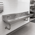 Thumbnail image #3 for John Boos Wall-Mount Multi-Station Hand Wash Sink, 100 x 19-5/8 Inches, Stainless Steel
