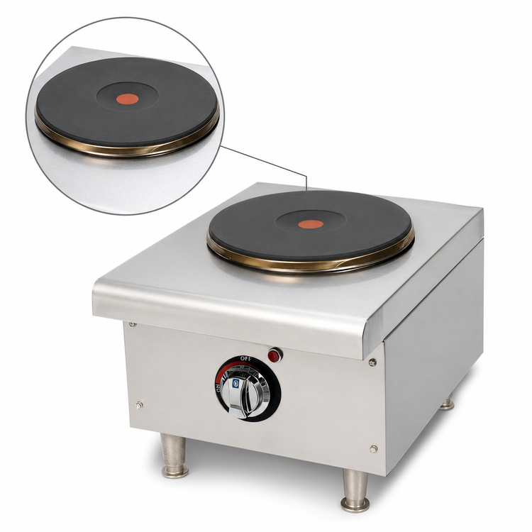 Product image #3 for Star-Max 12-Inch Countertop Electric Hot Plate, 1 Burner, Cast Iron French Top