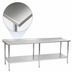 Thumbnail image #3 for Eagle Group Budget Series 144-Inch 430 Stainless Steel Work Table with Rear Up-Turn and Undershelf