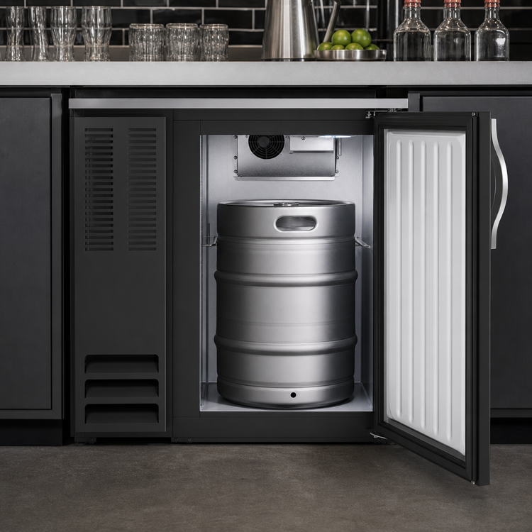 Product image #3 for Beverage-Air BB36HC-B One-Section Back Bar Refrigerator, 36 Inch Wide, Solid Door, Black