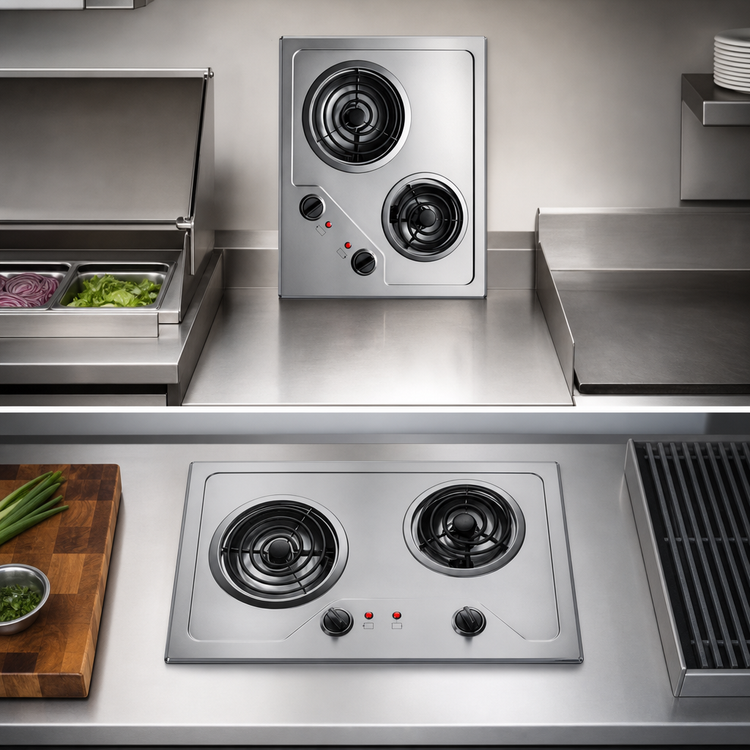 Product image #3 for Summit Commercial 21-1/4 Inch 2-Burner Radiant Electric Cooktop