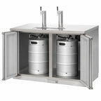 Thumbnail image #3 for Everest Refrigeration EBD2-SS Two-Section Stainless Steel Direct-Draw Keg Refrigerator, 2 Half-Barrel, Dual Towers