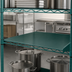Thumbnail image #3 for QuadPlus 54 Inch x 24 Inch Solid Green Polymer Shelf Mat with MICROGARD Antimicrobial Protection