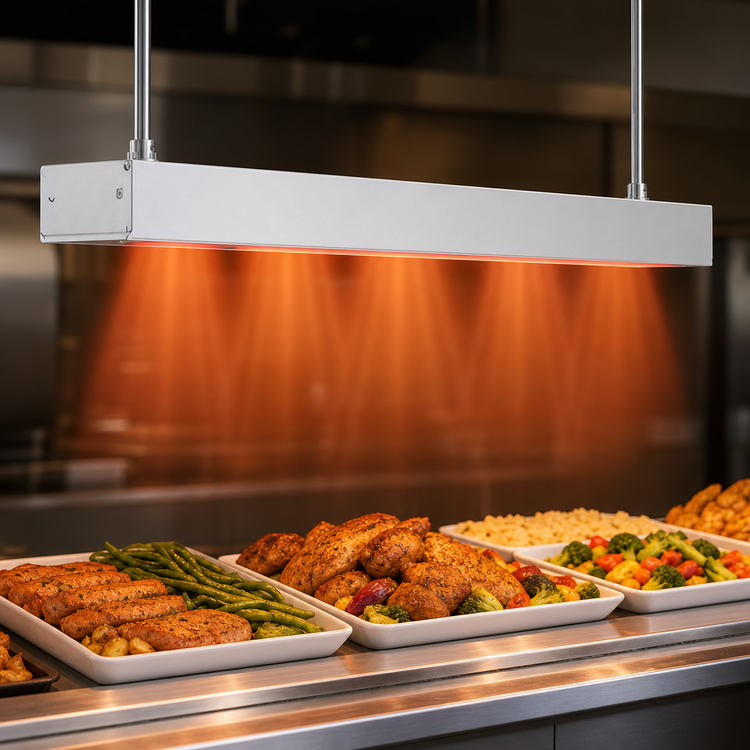 Product image #3 for Hatco Glo-Ray 72-Inch Unlighted Infrared Strip Heater, Single Metal Rod, 1725W, 120V