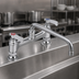 Thumbnail image #3 for OptiFlow Heavy Duty 8-Inch On-Center Deck Mount Faucet with 8-Inch Swing Spout, Lead-Free