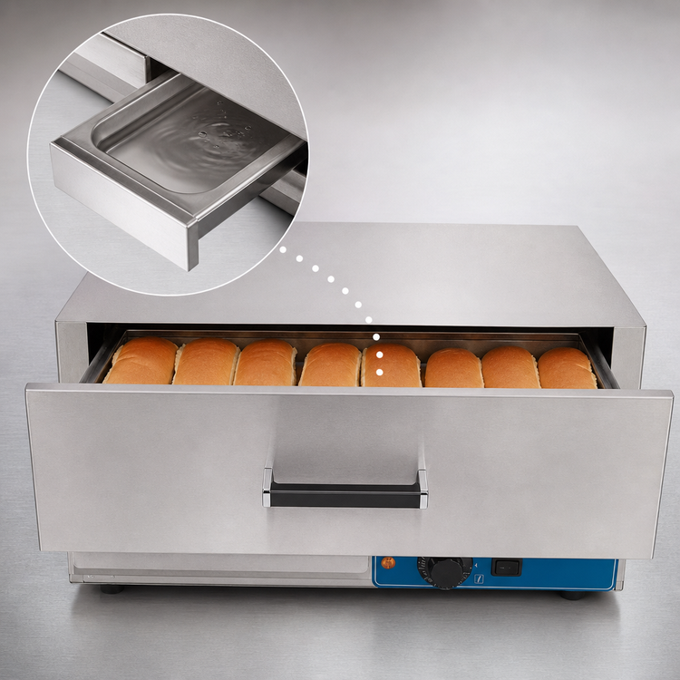 Product image #3 for Antunes Narrow Drawer Hot Dog Bun Warmer Drawer