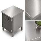Thumbnail image #3 for John Boos EBHS6-2460 Enclosed Stainless Steel Work Table with Hinged Doors, 16-Gauge 300 Series Top, 60"W x 24"D