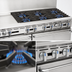 Thumbnail image #3 for Imperial Pro Series 60-Inch Gas Restaurant Range with 6 Open Burners, 24-Inch Griddle, Convection Oven, and Open Cabinet Base