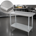 Thumbnail image #3 for Advance Tabco 144 Inch x 36 Inch Stainless Steel Work Table with 16-Gauge 304 Top, Adjustable Undershelf, and 1-1/2 Inch Rear Up-Turn