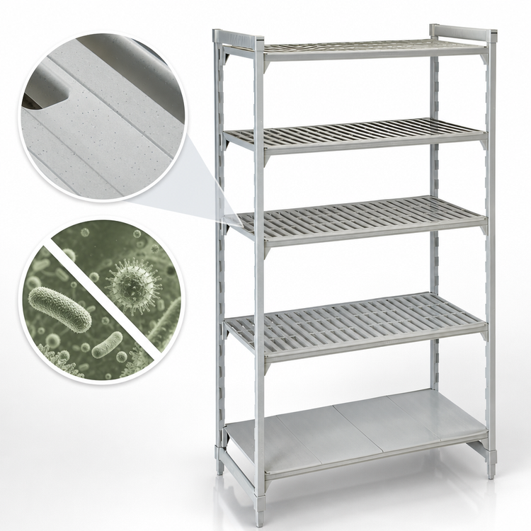 Product image #4 for Cambro Camshelving Premium 21-Inch Deep x 42-Inch Wide x 84-Inch High 5-Shelf Vented and Solid Stationary Starter Unit