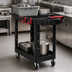 Thumbnail image #4 for Heavy Duty Adaptable Small 2-Shelf Structural Foam Utility Cart with Locking Casters
