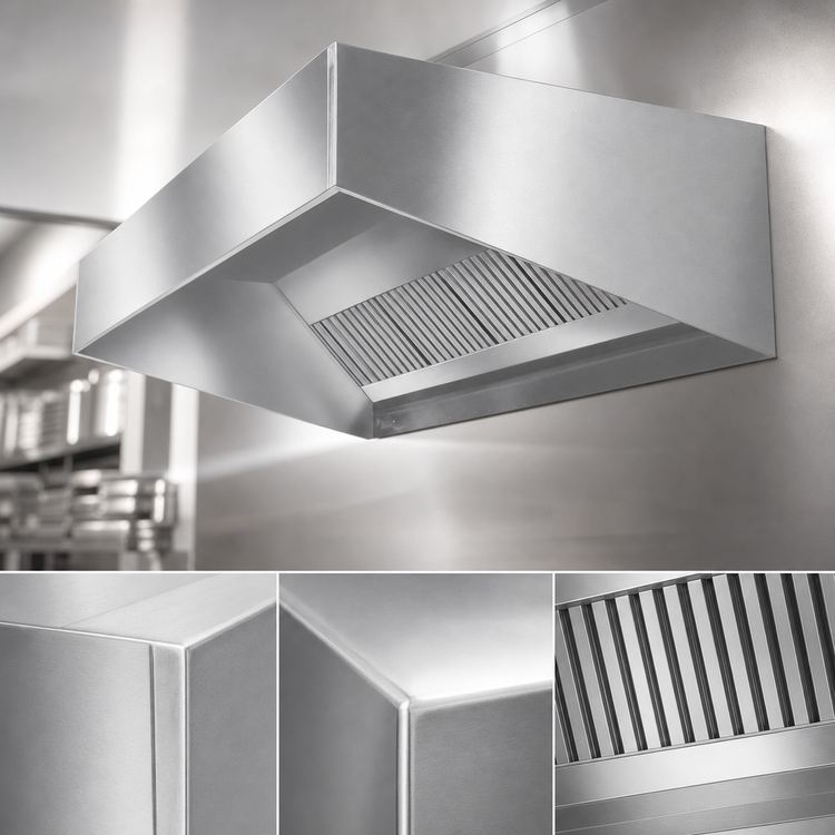 Product image #3 for SpecAir HES96-90 90-Inch Wall Type Exhaust-Only Commercial Kitchen Hood