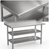 Thumbnail image #4 for Hogan Stainless Steel 18-Gauge Work Table with 1.5-Inch Backsplash and 2 Undershelves, 48 x 24 x 36 Inches