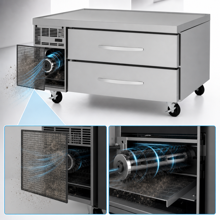Product image #3 for Turbo Air PRO Series 48-Inch Refrigerated Chef Base with 2 Drawers and Stainless Steel Top