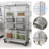 Thumbnail image #3 for Quantum Mobile Chrome Wire Security Cage with Dolly Base, 60 x 24 x 70 Inches