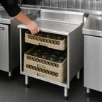 Thumbnail image #3 for Eagle Group 2200 Series GR18-22 Underbar Glass Rack Storage Unit, Open Top, Open Front, 18-Inch Wide, 3-1/2-Inch Backsplash