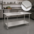 Thumbnail image #3 for BlendPort® Deluxe Series Flat Top Stainless Steel Work Table with Adjustable Undershelf, 60-Inch W x 24-Inch D