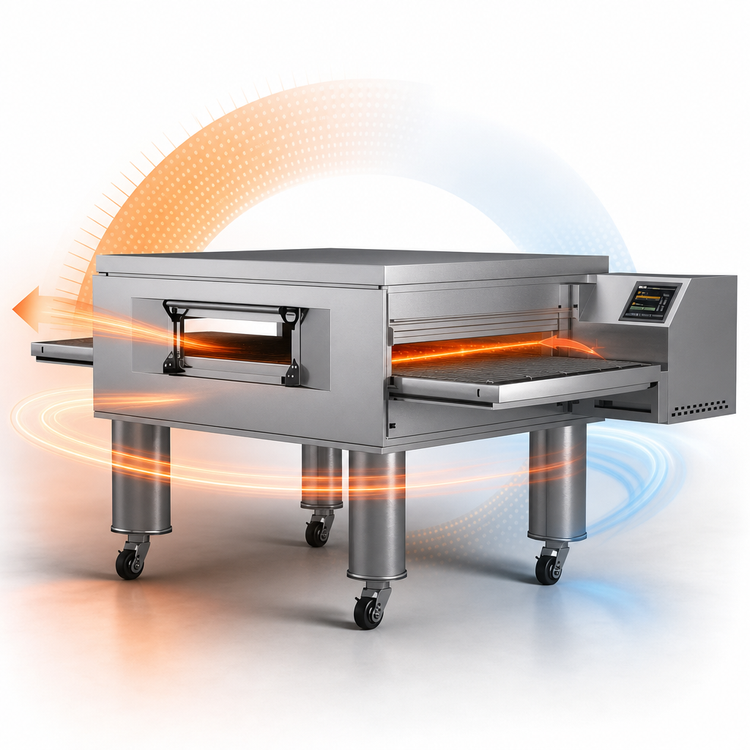 Product image #3 for Middleby Marshall X55G-1 Energy Management Gas Conveyor Pizza Oven, Single Deck Floor Model