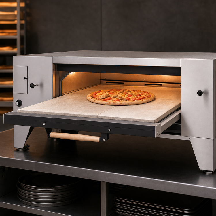 Product image #3 for Bakers Pride Super Deck Series Y-600-DSP Single Deck Display Pizza Deck Oven, Gas, 60 x 36 Inch FibraMent Stone Deck