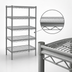 Thumbnail image #3 for Eagle Group Valu-Master 5-Tier Wire Shelving Starter Unit, 30-Inch W x 21-Inch D x 74-Inch H, Pewter Gray Epoxy Finish