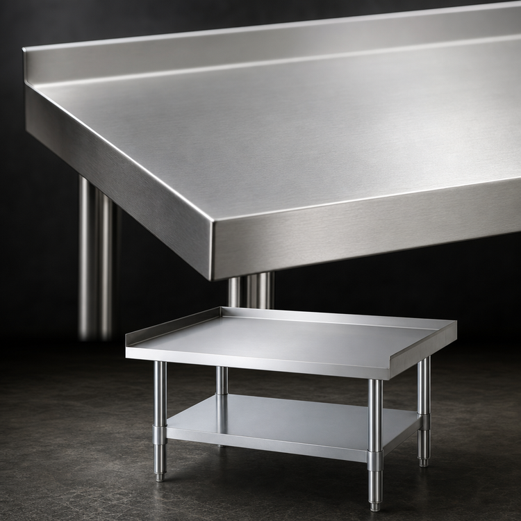 Product image #3 for Turbo Air 18 x 30 Stainless Steel Top Equipment Stand with Galvanized Undershelf