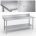 Thumbnail image #3 for Duke 108-Inch x 30-Inch Stainless Steel Work Table with 5-Inch Riser and Galvanized Undershelf