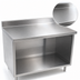 Thumbnail image #3 for Eagle Spec-Master Marine Series Stainless Steel Cabinet Base Work Table with Open Front, 48 x 24 Inches, 4-1/2-Inch Backsplash