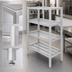 Thumbnail image #3 for Lifetime Tough 4-Shelf Tubular Aluminum Dunnage Shelving Rack, 54