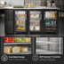 Thumbnail image #3 for Beverage-Air Three-Section Food-Rated Glass Door Back Bar Refrigerator, 78 Inch Wide