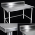 Thumbnail image #3 for John Boos Stallion 108-Inch x 36-Inch Stainless Steel Open-Base Work Table with 5-Inch Backsplash and Safety Edge