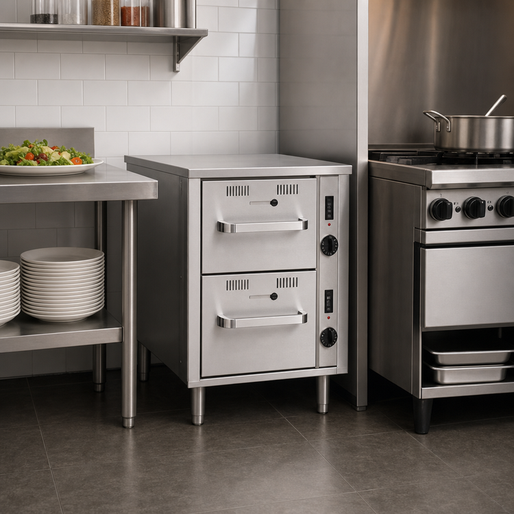 Product image #3 for RedHots Freestanding Narrow 2-Drawer Warming Drawer, 240V