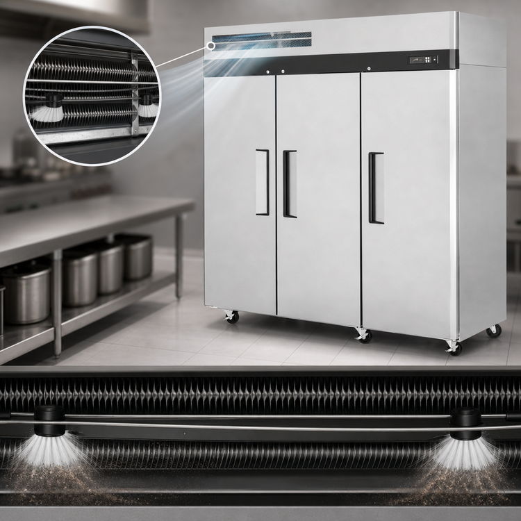 Product image #3 for Turbo Air M3 3-Section Reach-In Solid Door Freezer with Top Mount Compressor, 65.8 Cu. Ft.