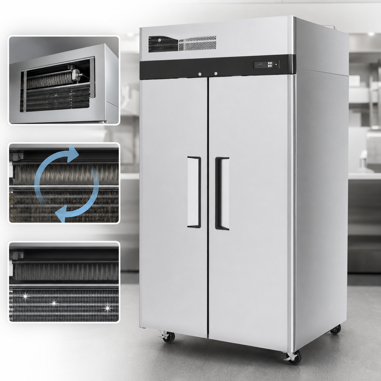 Product image #3 for Turbo Air M3F47-2-N Two-Section Reach-In Freezer, 42.3 Cu. Ft., Top Mount Compressor