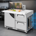 Thumbnail image #4 for Turbo Air Super Deluxe 48-1/4-Inch 2-Section Prep Table Workstation Refrigerator with 2 Drawers, 1 Door, and Front Breathing Airflow