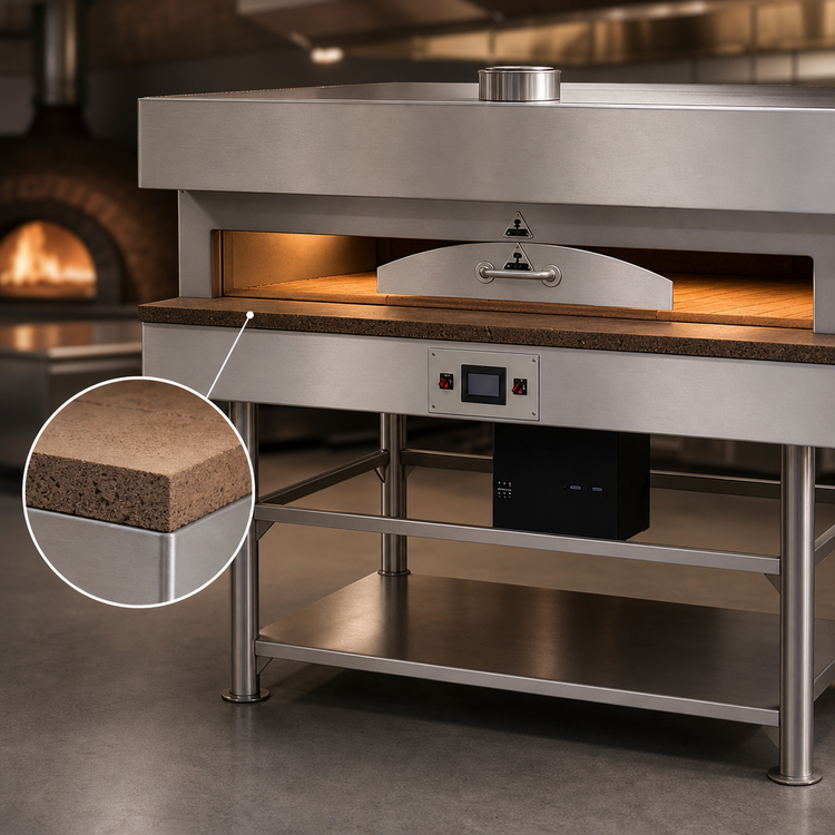 Product image #3 for Marra Forni ELMS68-32 Freestanding Square Electric Pizza Deck Oven with 68 x 32 Inch Brick Hearth