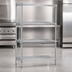 Thumbnail image #3 for Eagle Group 4-Tier Stationary Starter Wire Shelving Unit, 36 x 21 x 74 Inches, Chrome-Plated