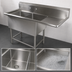 Thumbnail image #3 for John Boos Pro-Bowl Freestanding 2-Compartment Stainless Steel Sink with Right Drainboard