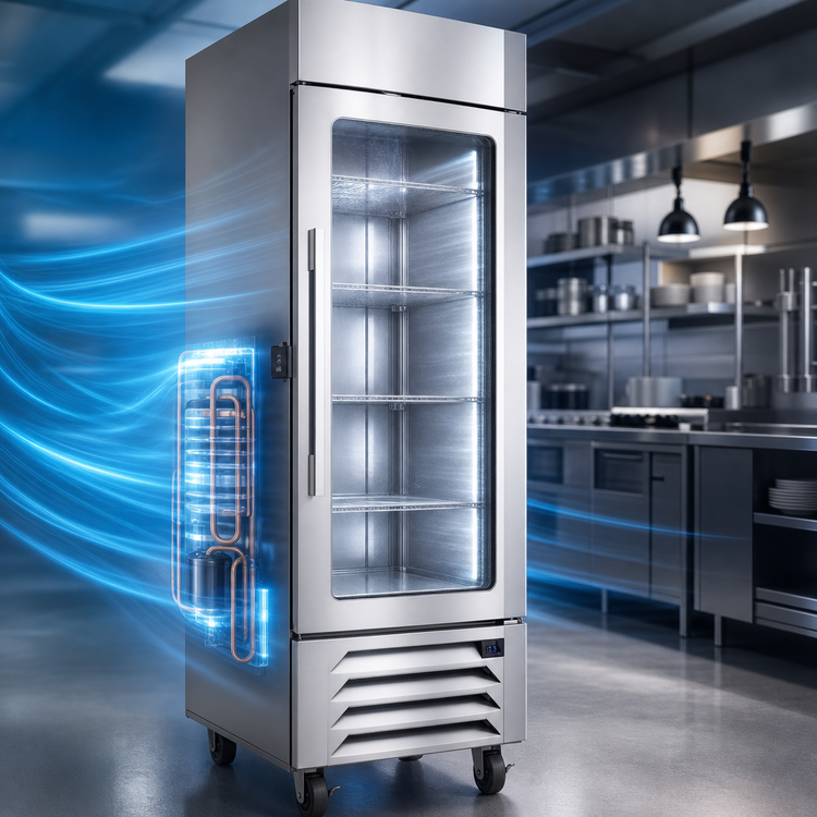 Product image #4 for Victory UltraSpec LSF23HC-1-IQ One-Section Full Height Glass Door Merchandiser Freezer with Electronic Lock
