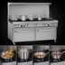 Thumbnail image #3 for Southbend Ultimate 60-Inch Gas Restaurant Range with 4 Pyromax Burners, 24-Inch Charbroiler, Standard Oven, and Cabinet Base