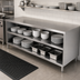 Thumbnail image #3 for John Boos Open Front Stainless Steel Dish Cabinet with Mid-Shelf, 108
